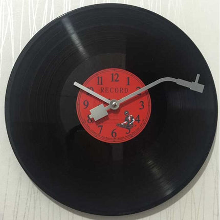 Retro platenspeler vinyl wandklok