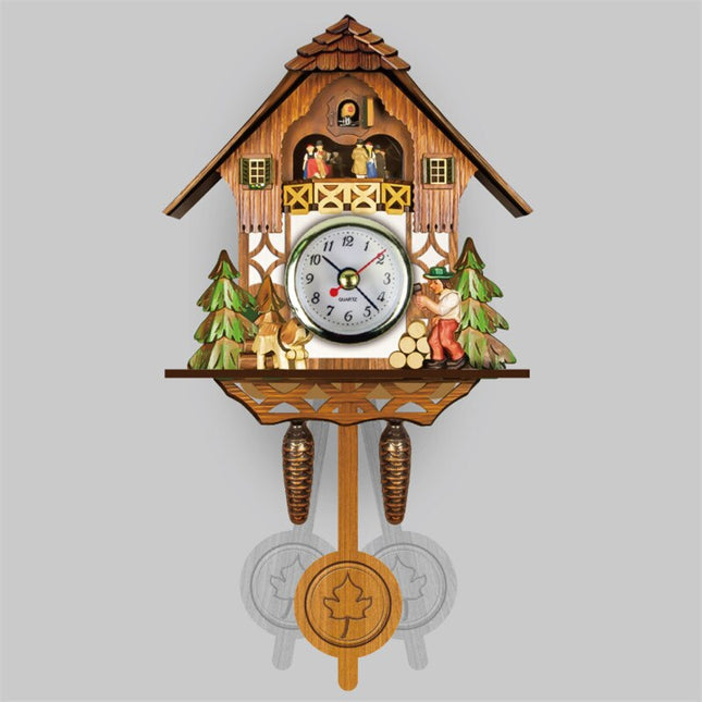Vintage houten koekoeksklok traditioneel design