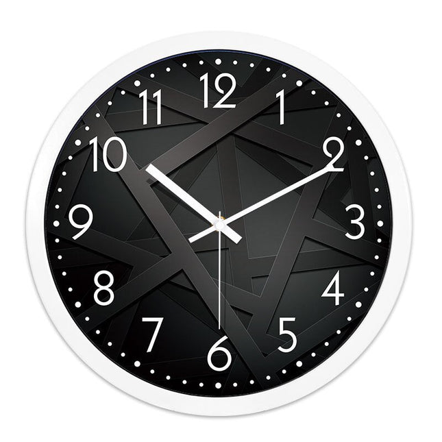 Moderne zwarte wandklok abstract design