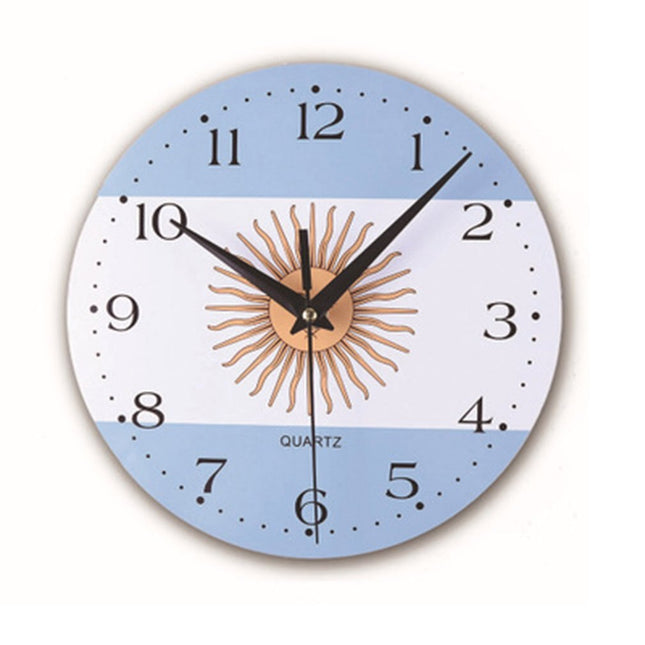 Ronde wandklok met Franse vlag