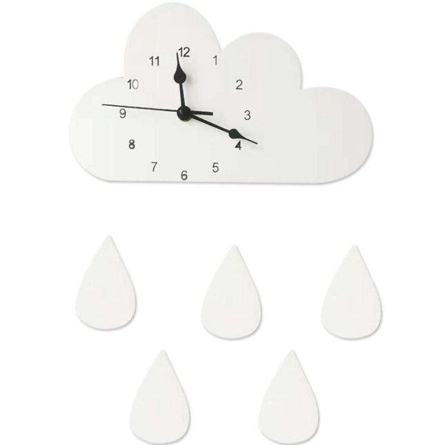 Scandinavische wandklok wolk voor kinderkamer