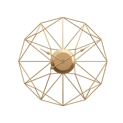 Scandinavische wandklok geometrisch metalen design