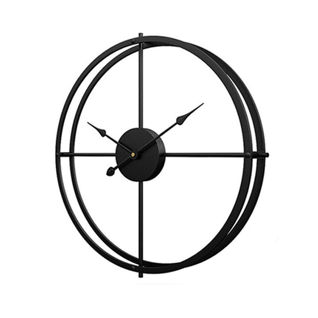 Grote Scandinavische metalen minimalistische wandklok