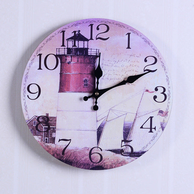 Vintage wandklok design van nummerplaten