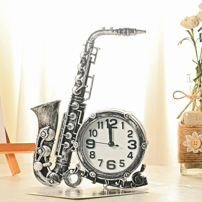 Decoratieve Tafelklok in Saxofoon Vorm