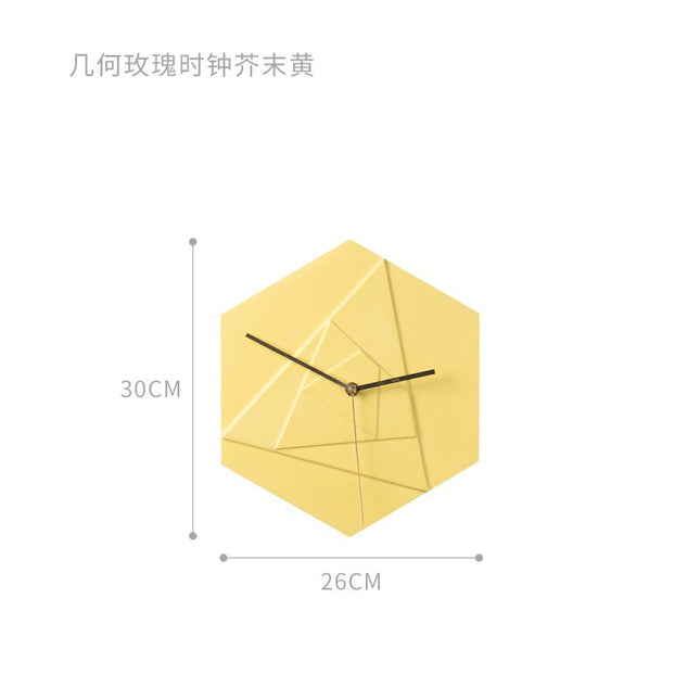 Moderne Geometrische Wandklok Hexagon Vorm