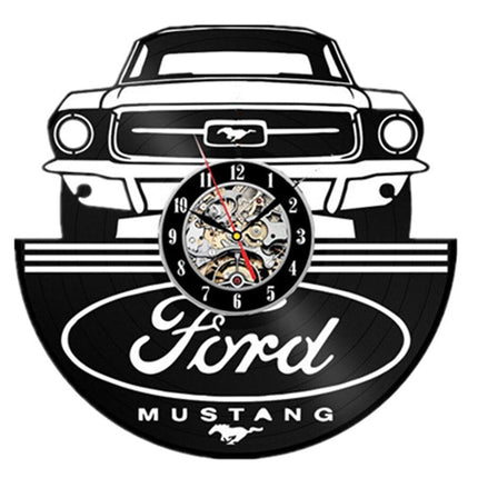 Ford Mustang auto vinyl wandklok