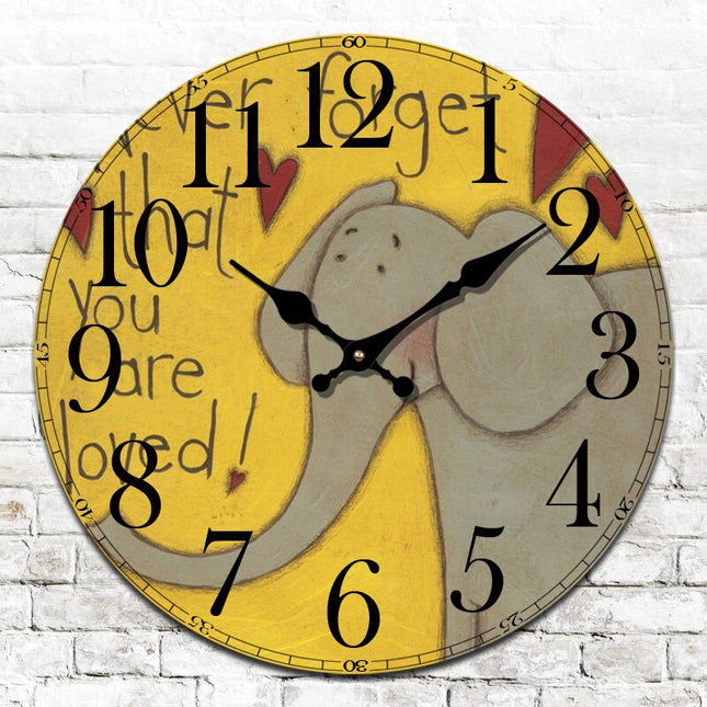 Vintage wandklok met uil voor kinderkamer