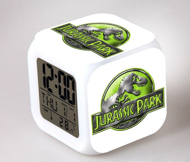 Kubus wekker met Jurassic Park thema