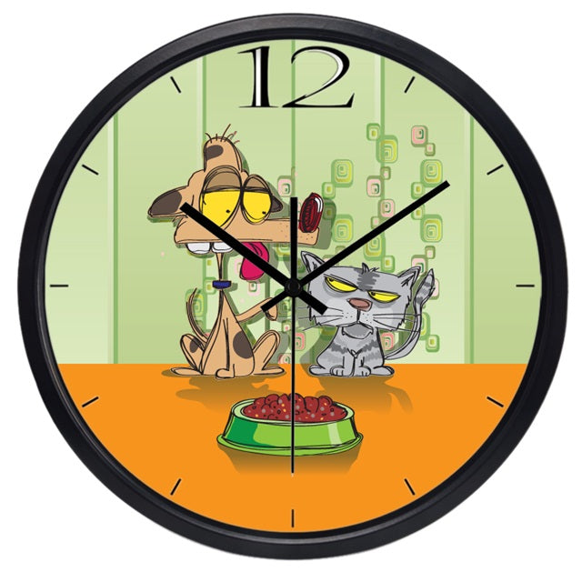 Grappige kinderklok met cartoon mopshond