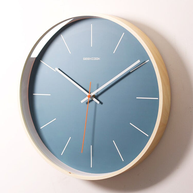 Moderne Blauwe Wandklok Scandinavisch Design