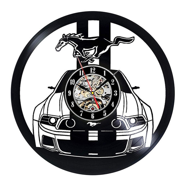 Ford Mustang auto vinyl wandklok