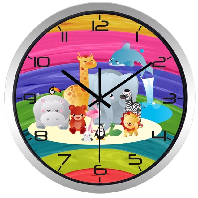 Grappige kinderklok met cartoon mopshond