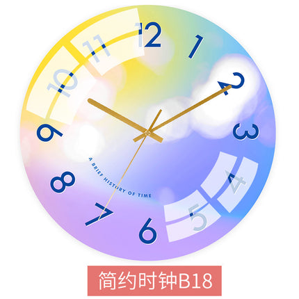 Kleurrijke Abstracte Wandklok Modern Design