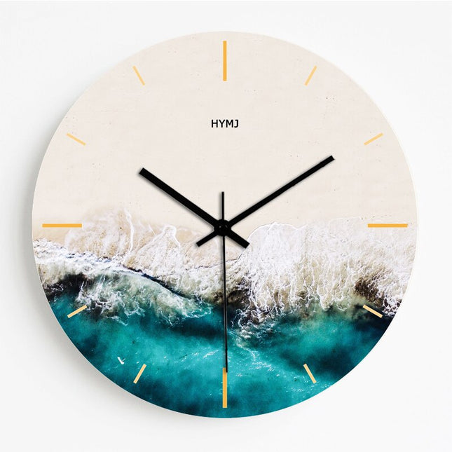 Design Klok Roségoud Glitter Marmerlook