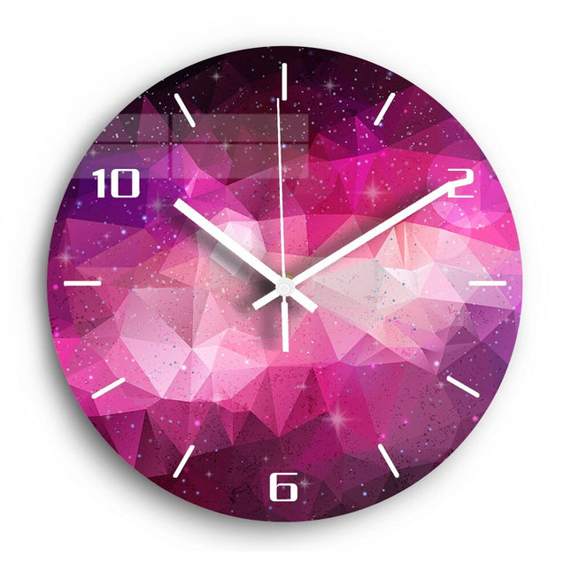 Scandinavische wandklok met heelal print