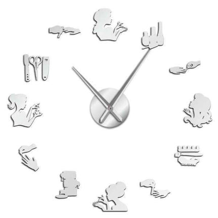 DIY wandklok voor schoonheidssalon