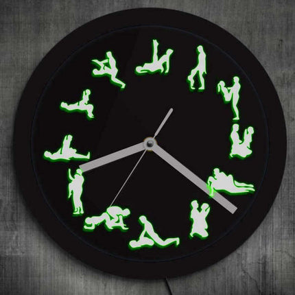 Kamasutra wandklok met LED verlichting