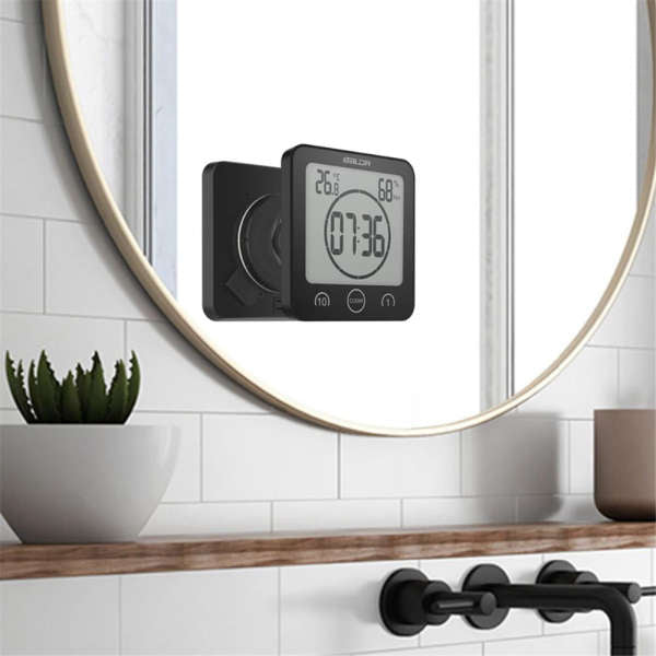 Digitale wandklok met temperatuur en timer