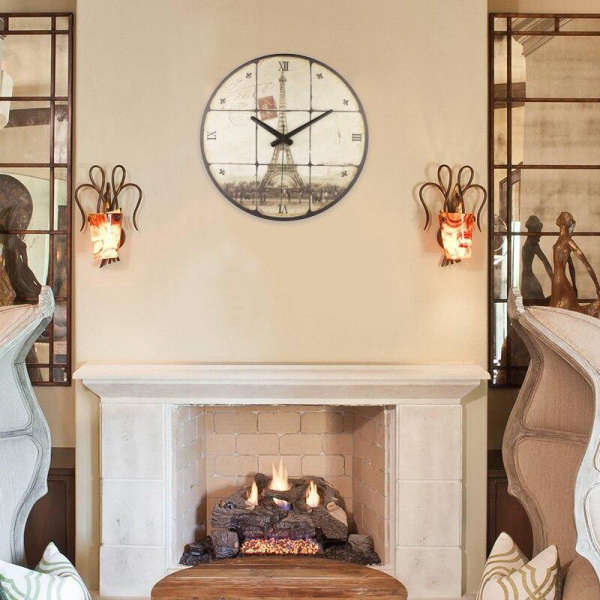 Grote wandklok Parijs vintage stijl