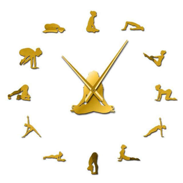 Zelfklevende Wandklok Zen Meditatie Thema