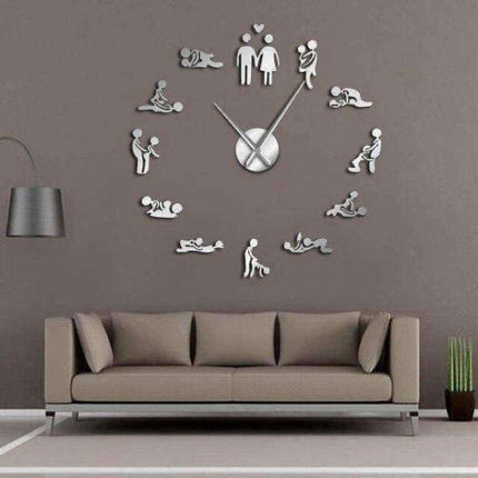 Grote DIY Kamasutra wandklok sticker