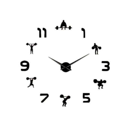 DIY wandklok voor fitness en sportschool