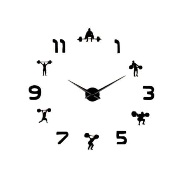 DIY wandklok voor fitness en sportschool