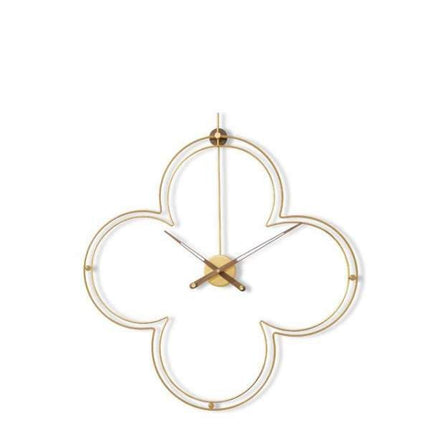 Geometrische metalen wandklok klaver design