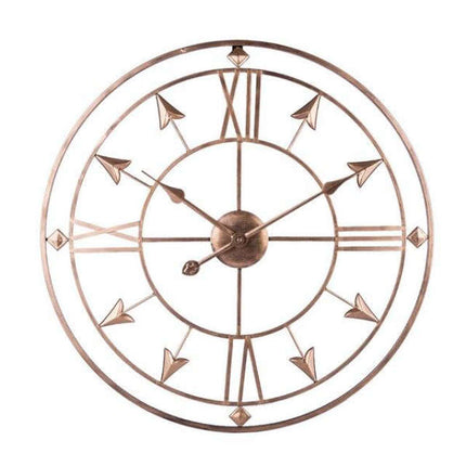 Grote metalen wandklok met pijlen