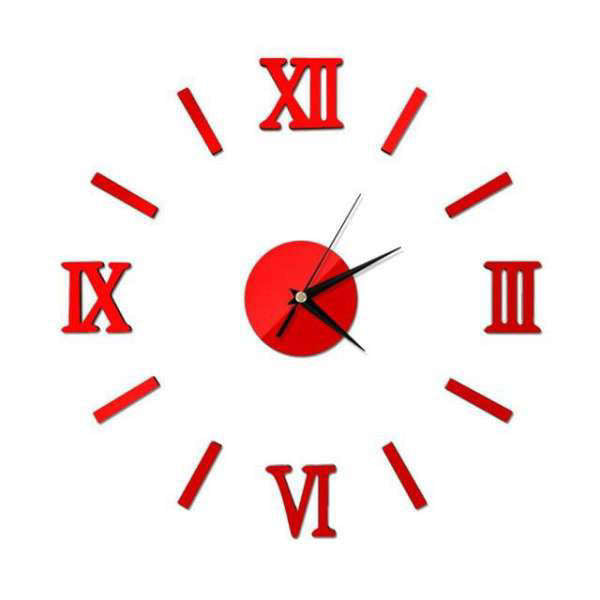 Moderne DIY wandklok Romeinse cijfers