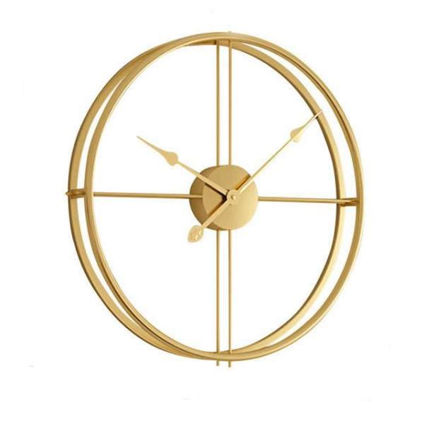 Zwarte Scandinavische metalen wandklok