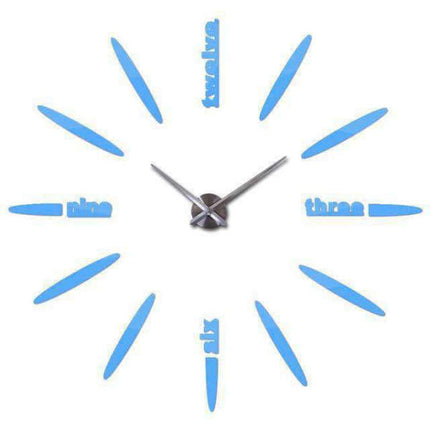 Moderne sticker wandklok met letters