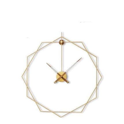 Geometrische metalen wandklok klaver design