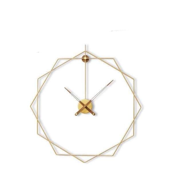 Geometrische metalen wandklok klaver design