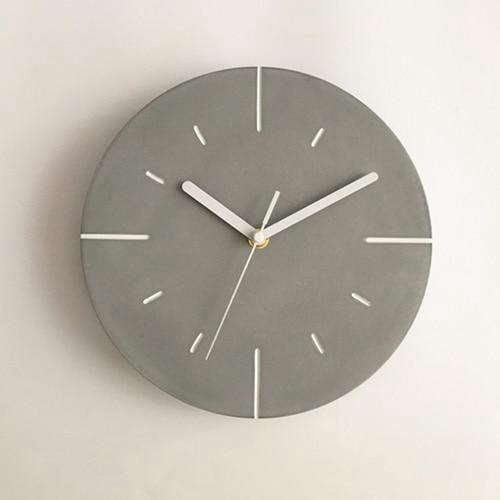 Design wandklok met moderne betonlook