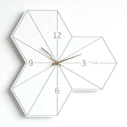 Grote geometrische wandklok modern design