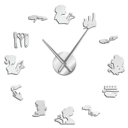 3D wandklok voor schoonheidssalon decor