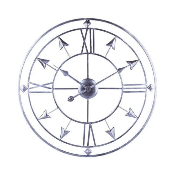 Grote metalen wandklok met pijlen