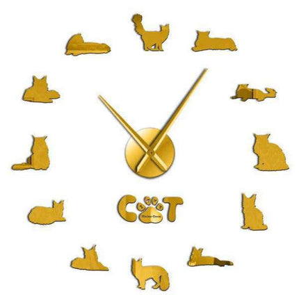 DIY wandklok voor Maine Coon katten