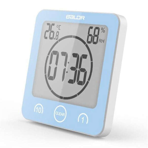 Digitale wandklok met temperatuur en timer