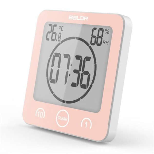 Digitale wandklok met temperatuur en timer