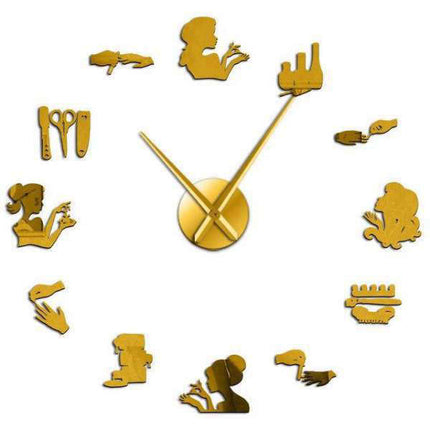 3D wandklok voor schoonheidssalon decor