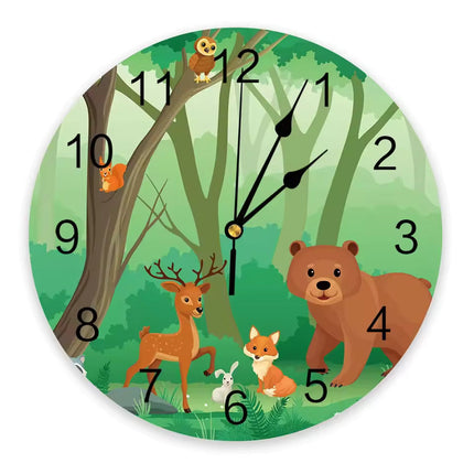 Ronde kinderklok met schattige vosjes