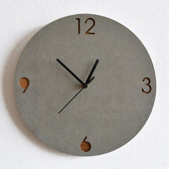Minimalistische betonnen wandklok modern design