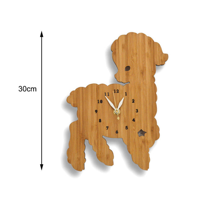 Houten kinderklok in vorm van lammetje