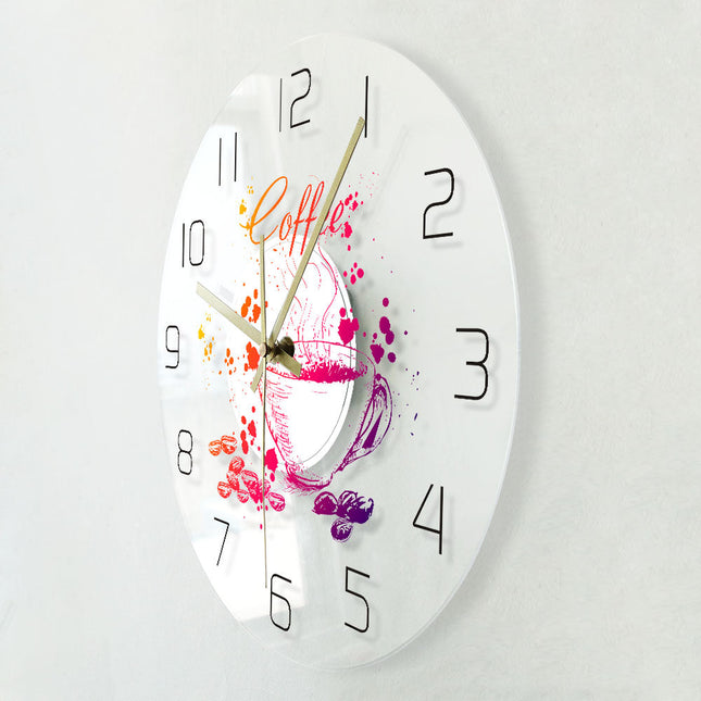 Decoratieve wandklok voor koffieliefhebbers