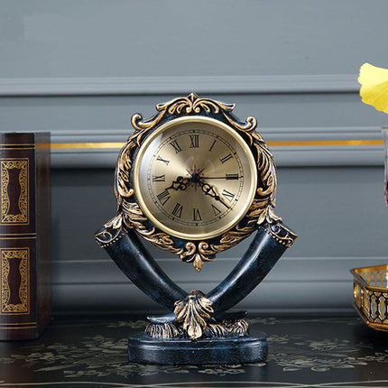 Klassieke goudkleurige tafelklok vintage stijl