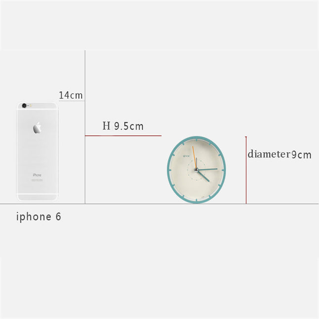 Minimalistische ronde tafelklok zonder cijfers