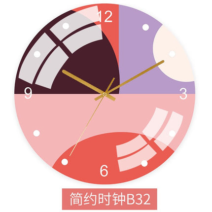 Kleurrijke Abstracte Wandklok Modern Design